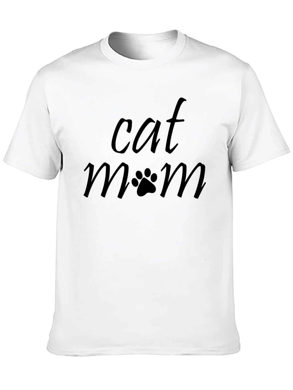 Cat Mom Graphic T-Shirt - Black