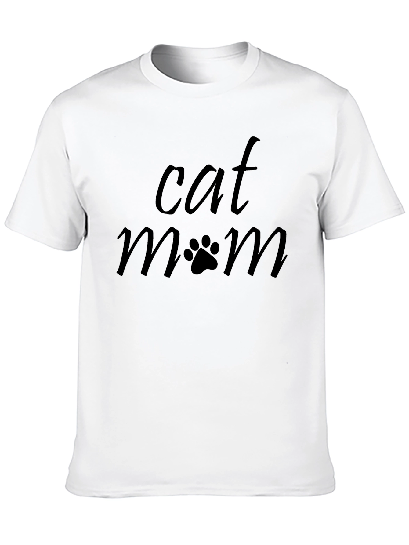 Cat Mom Graphic T-Shirt - Black