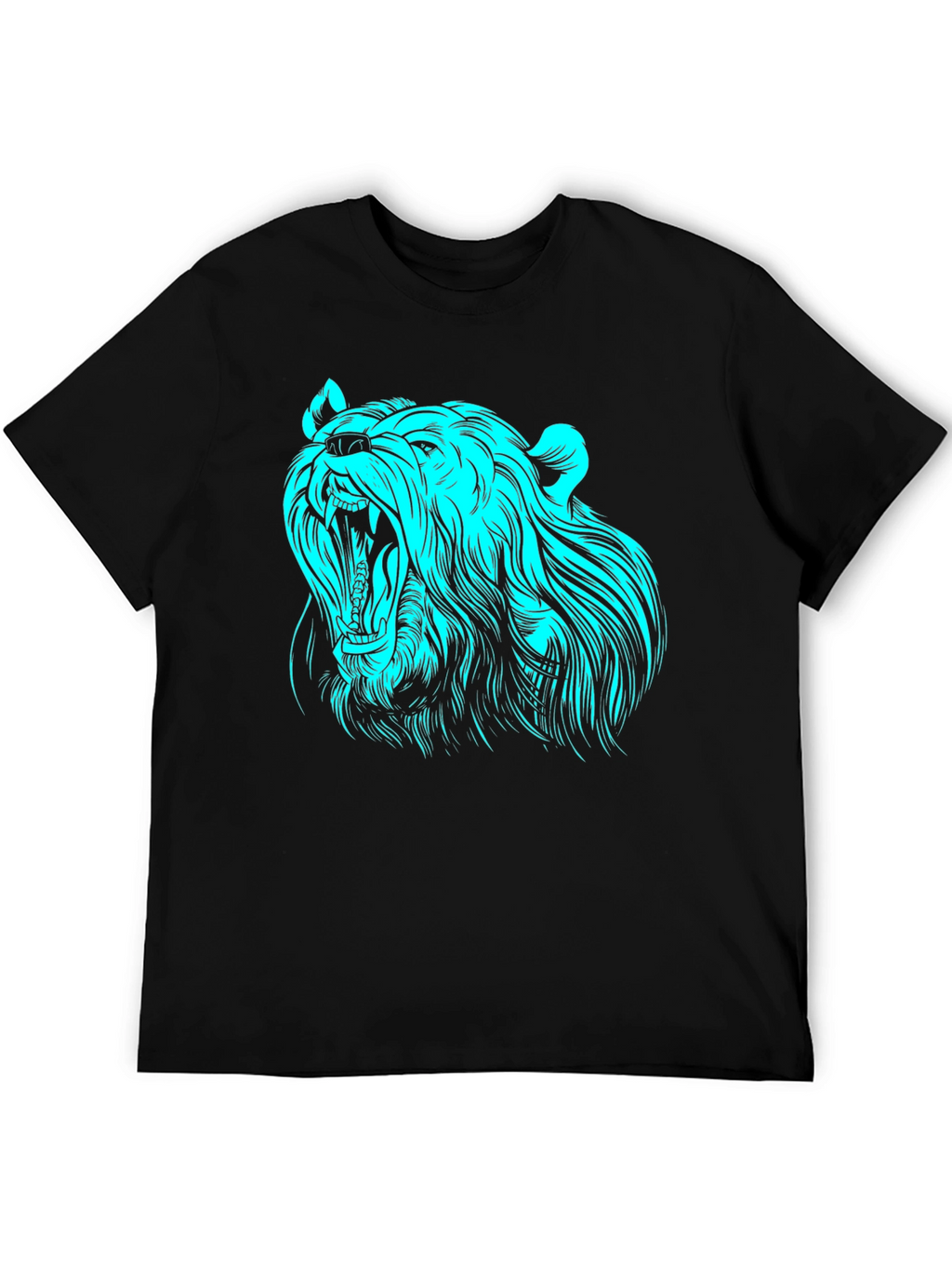Bold Bear Graphic Tee - Black Cotton Comfort