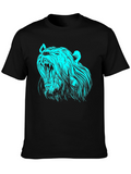 Bold Bear Graphic Tee - Black Cotton Comfort