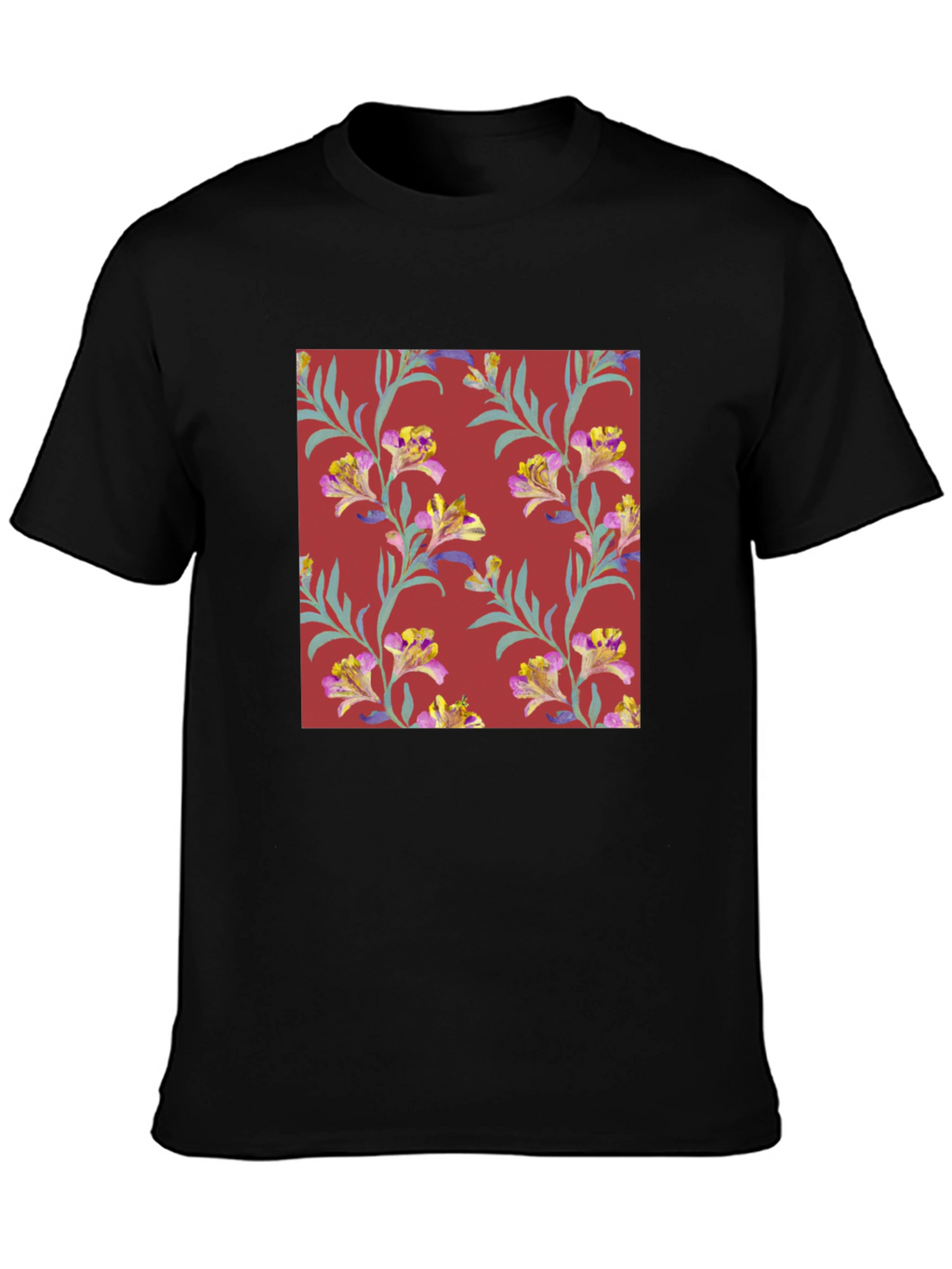 Floral Pattern Tee - Stylish Mens T-Shirt