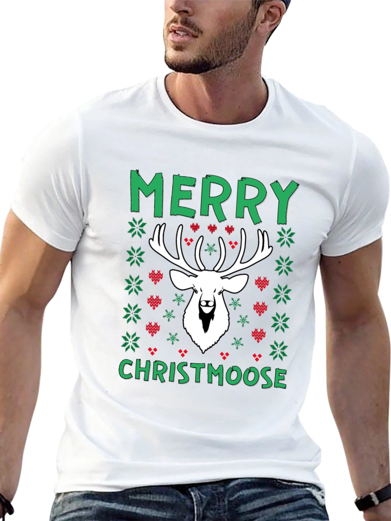 Merry Christmoose T-Shirt Holiday Graphic Tee