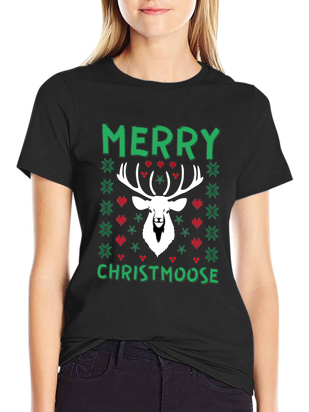 Merry Christmoose T-Shirt Holiday Graphic Tee