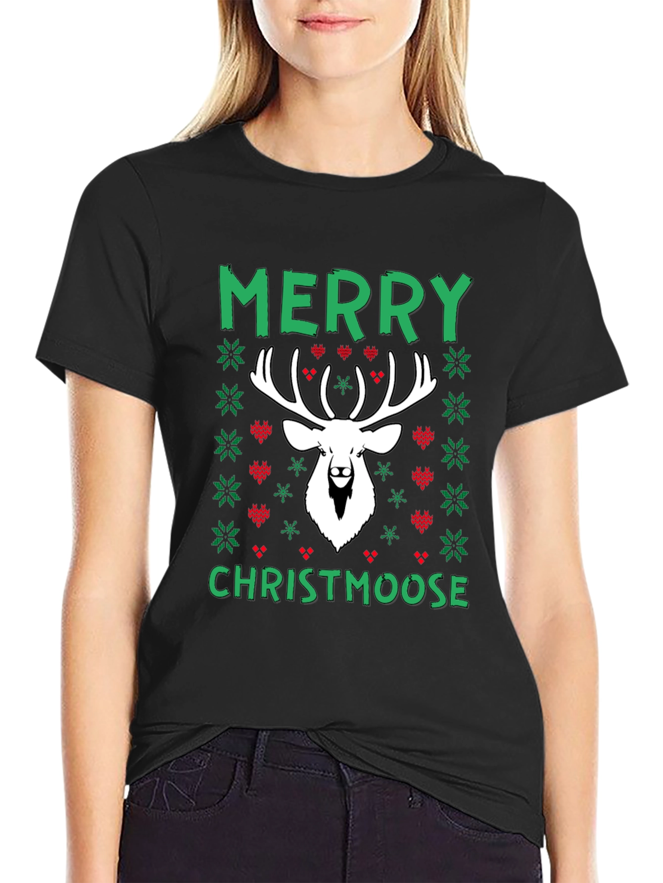 Merry Christmoose T-Shirt Holiday Graphic Tee