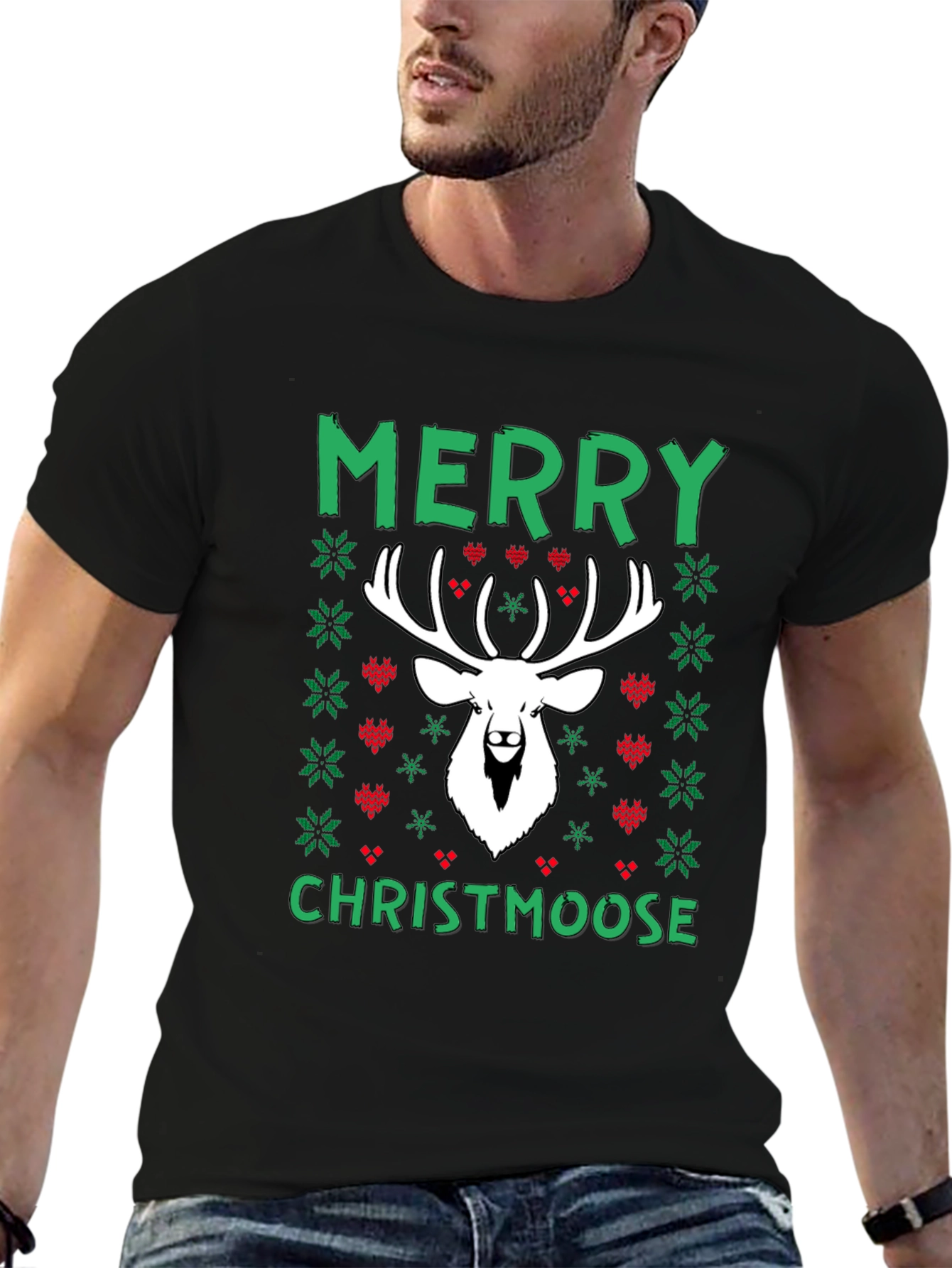 Merry Christmoose T-Shirt Holiday Graphic Tee