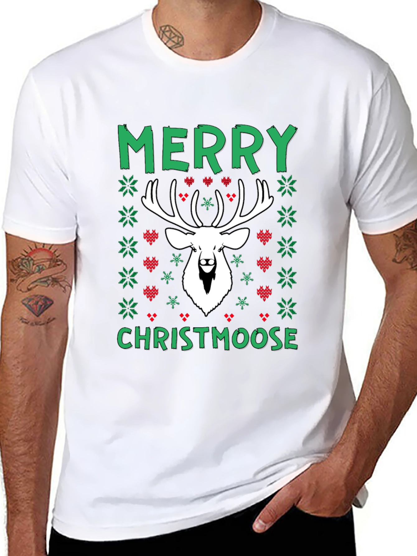 Merry Christmoose T-Shirt Holiday Graphic Tee