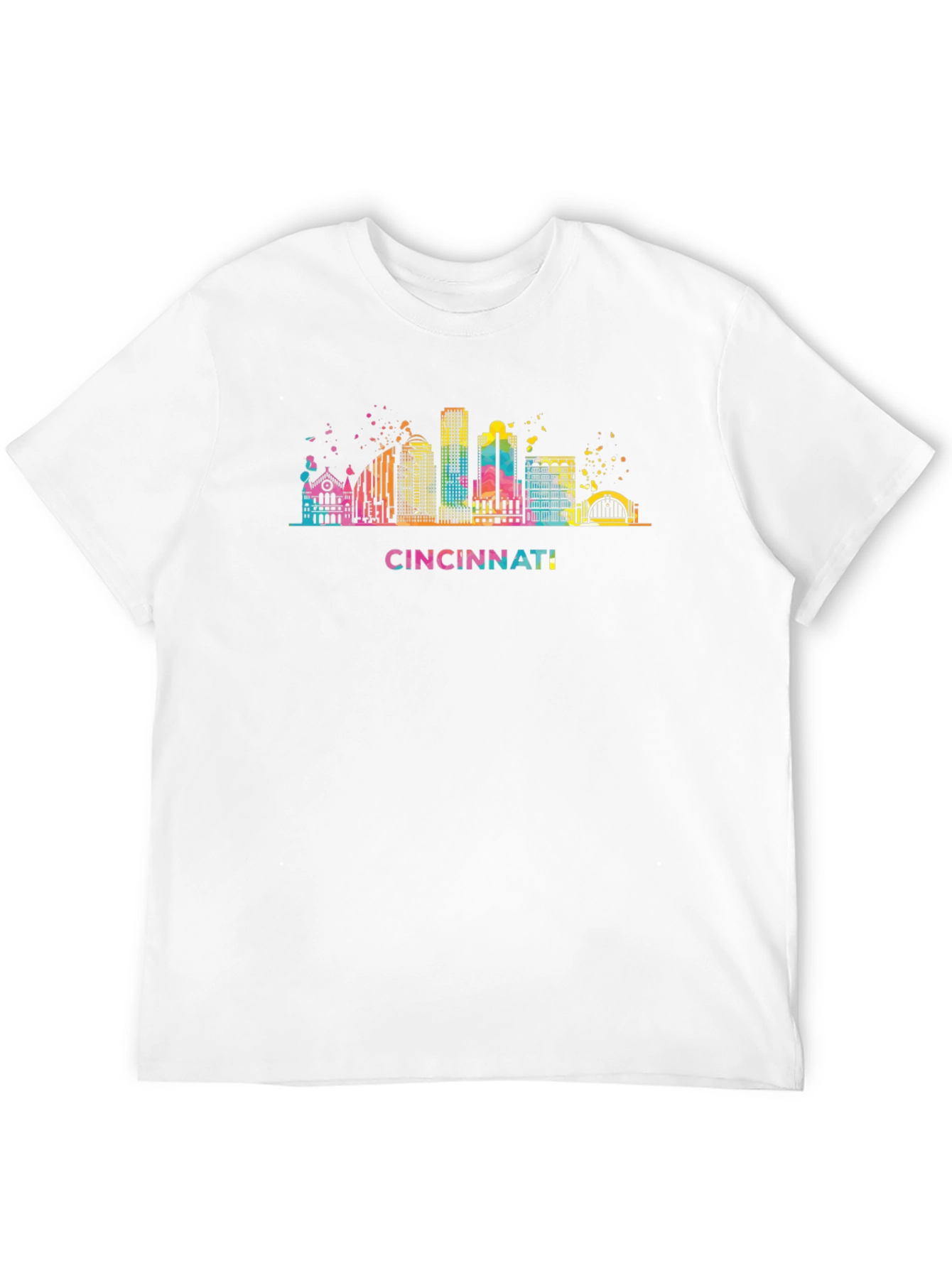 Cincinnati Skyline Graphic Tee - Black Cotton T-Shirt
