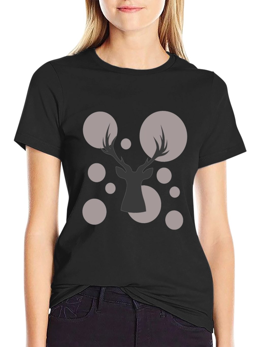 Modern Deer Silhouette Graphic Tee