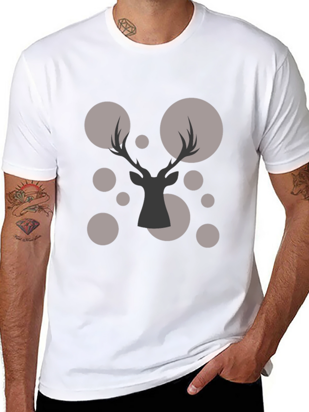 Modern Deer Silhouette Graphic Tee