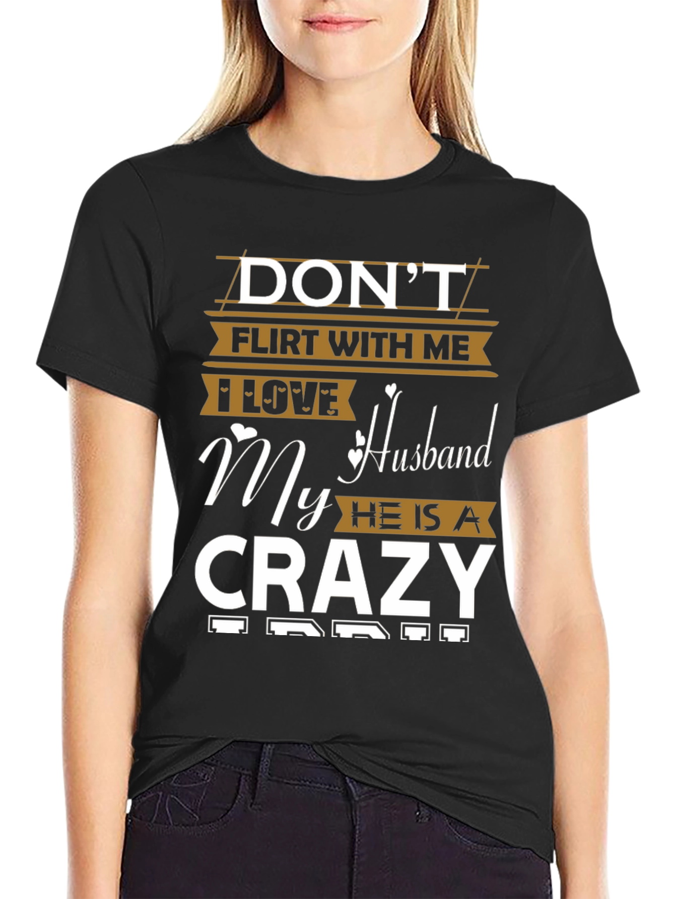 Dont Flirt With Me I Love My Husband Funny T-Shirt