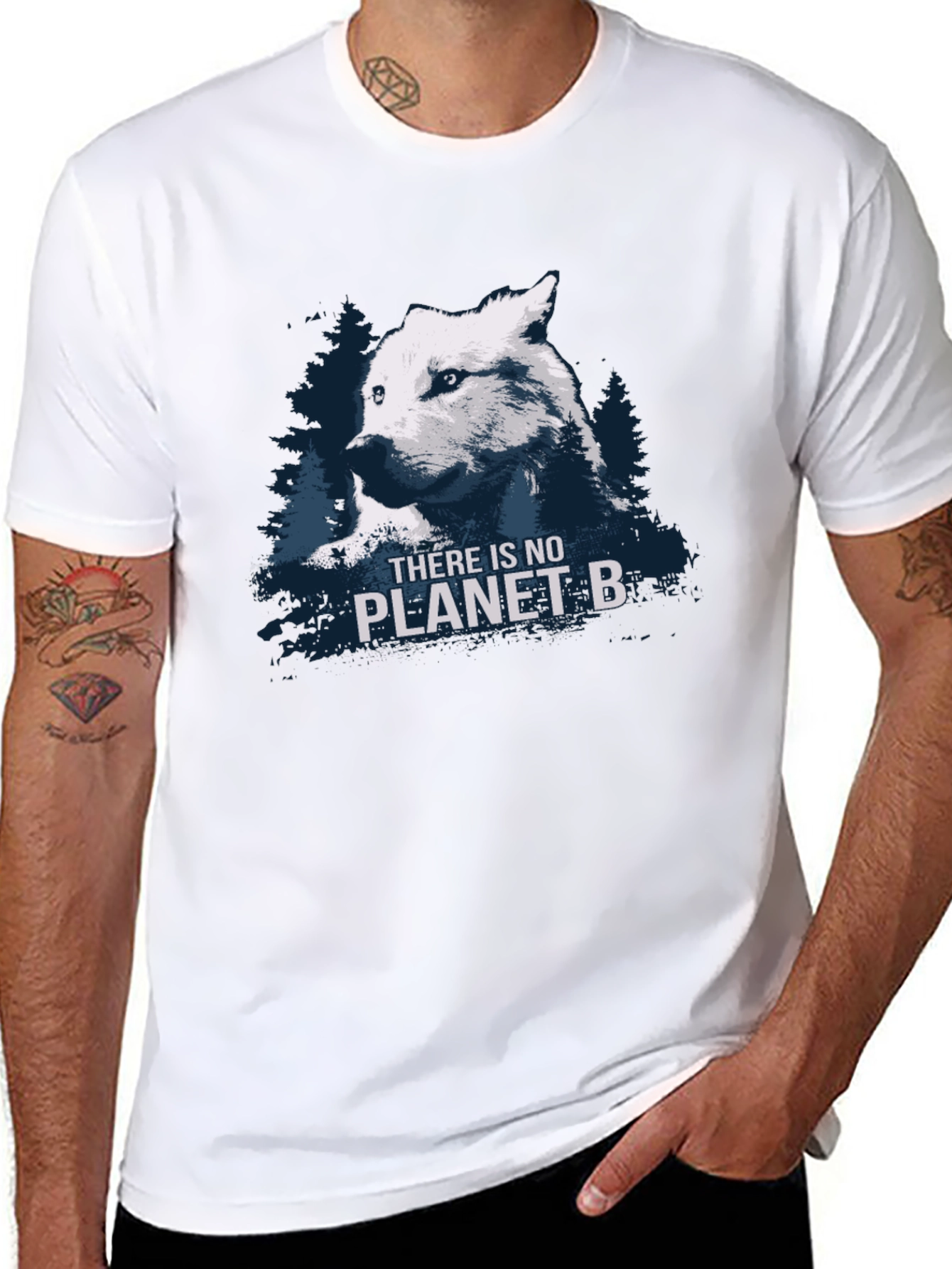 Wolf Planet B Black Graphic T-Shirt