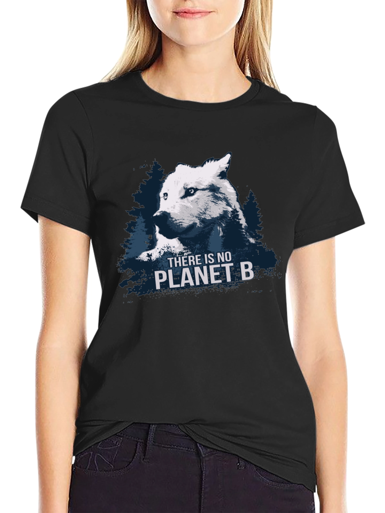 Wolf Planet B Black Graphic T-Shirt