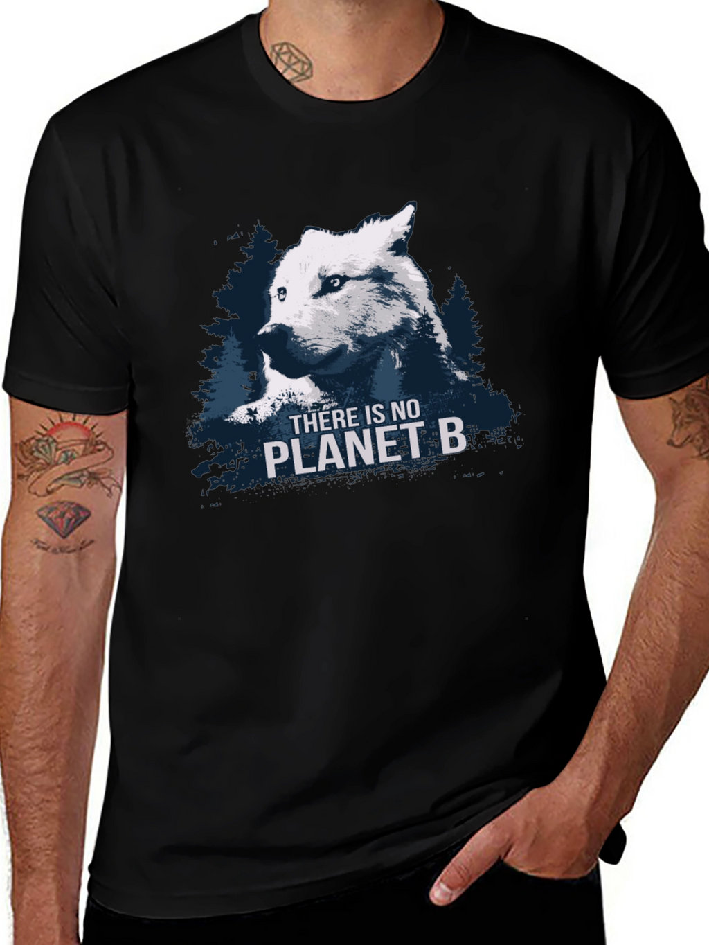 Wolf Planet B Black Graphic T-Shirt
