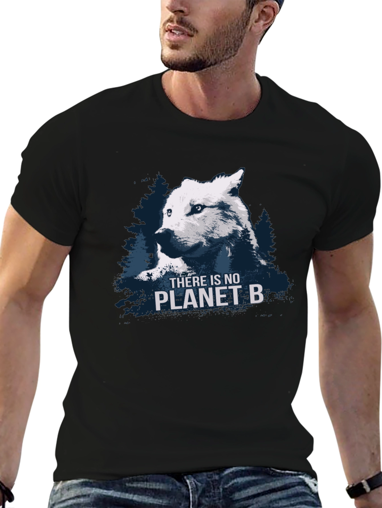 Wolf Planet B Black Graphic T-Shirt