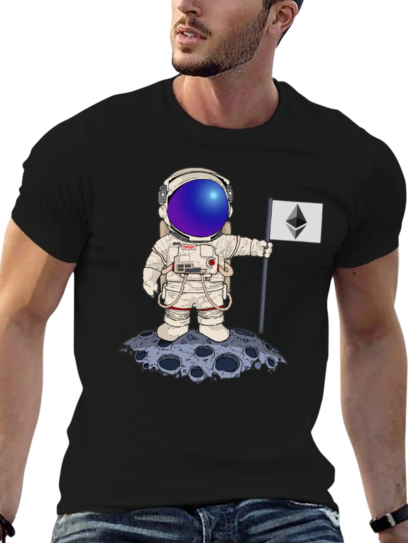 Astronaut Ethereum Moon Landing T-Shirt