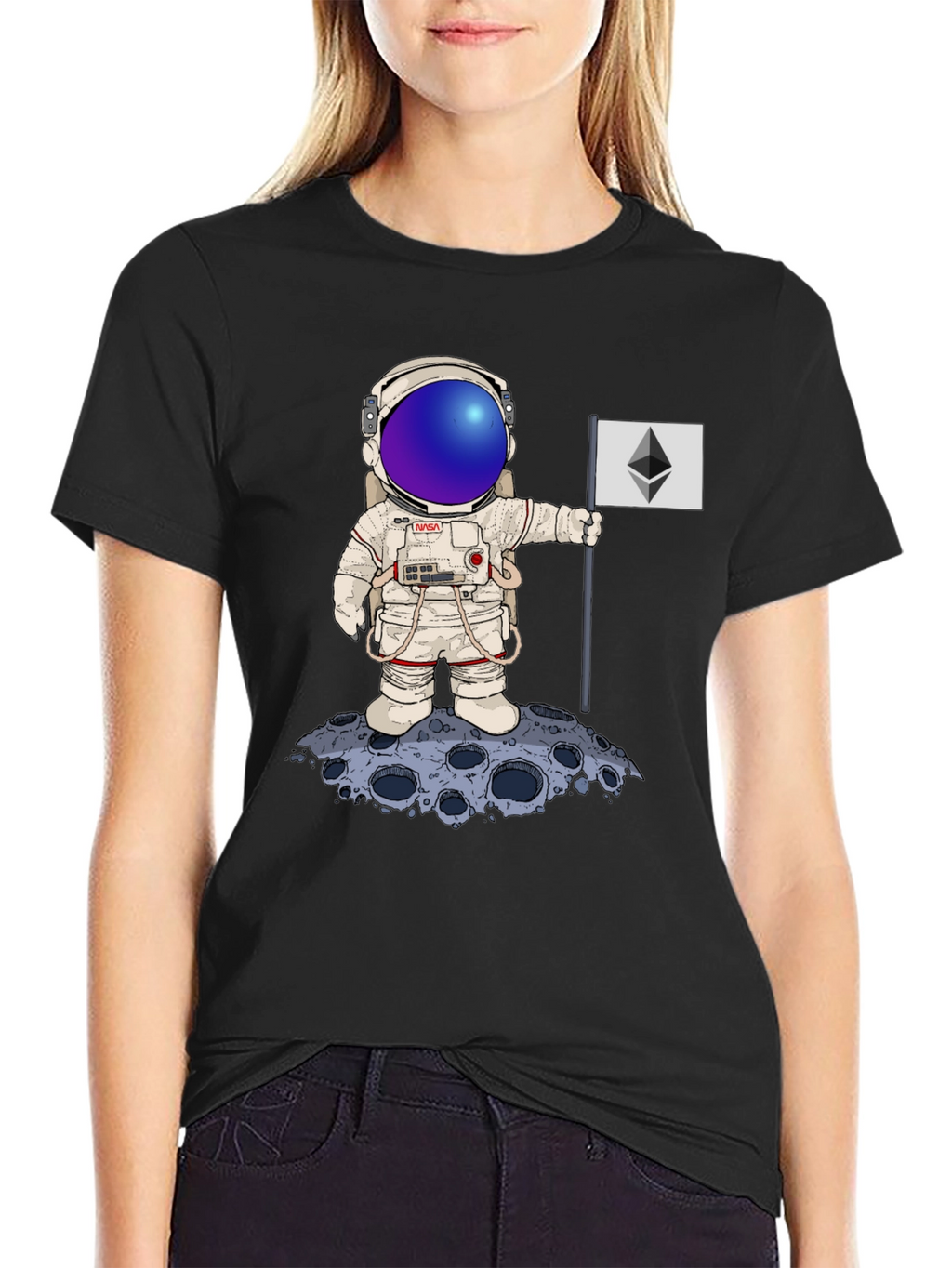 Astronaut Ethereum Moon Landing T-Shirt