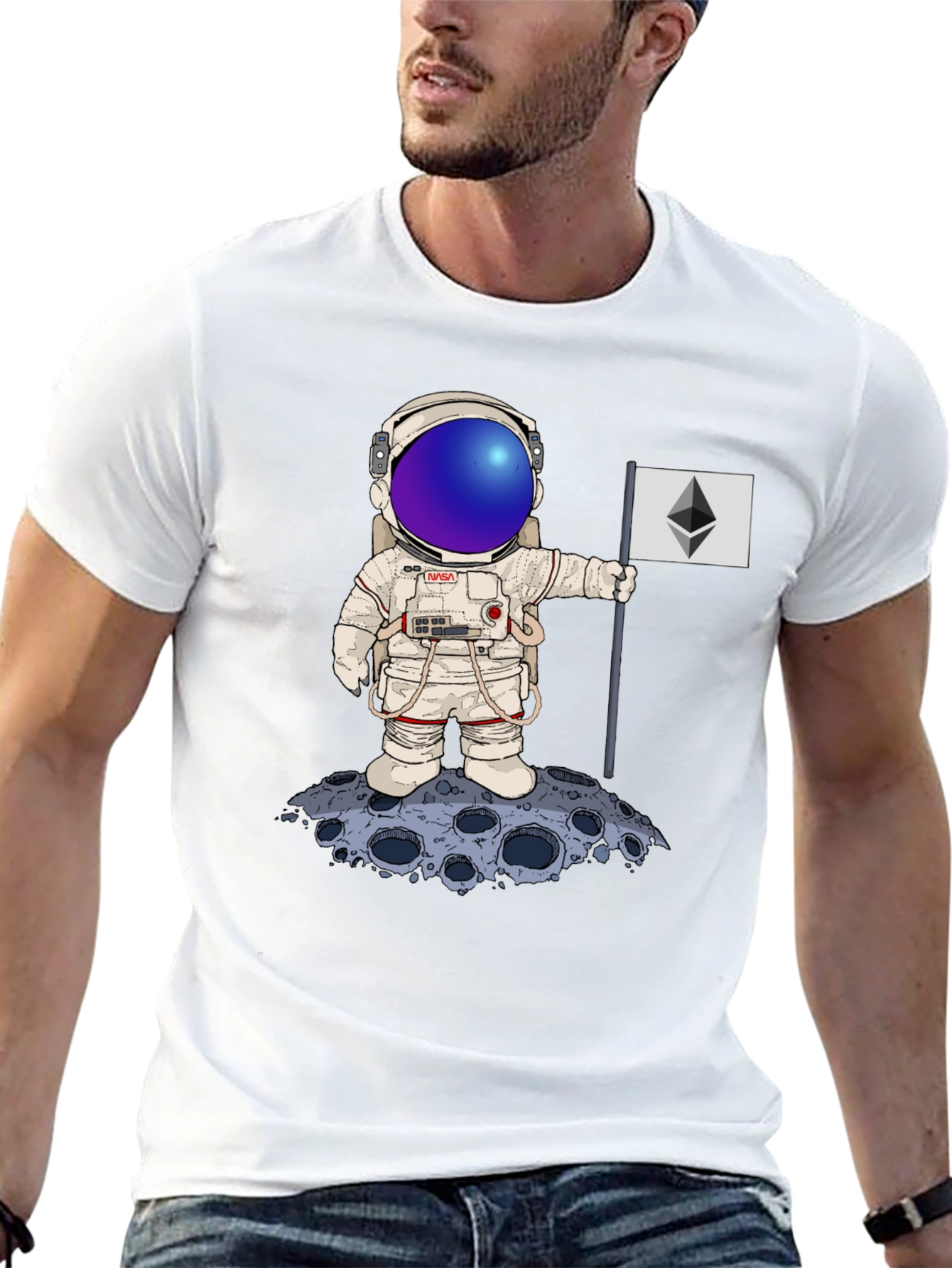 Astronaut Ethereum Moon Landing T-Shirt