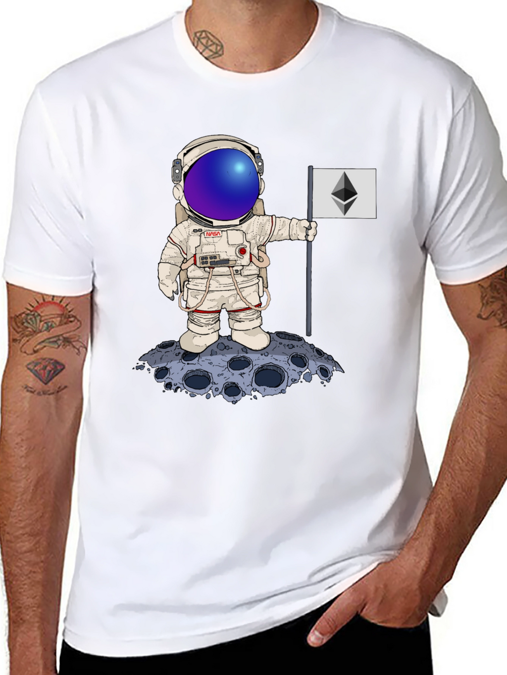 Astronaut Ethereum Moon Landing T-Shirt