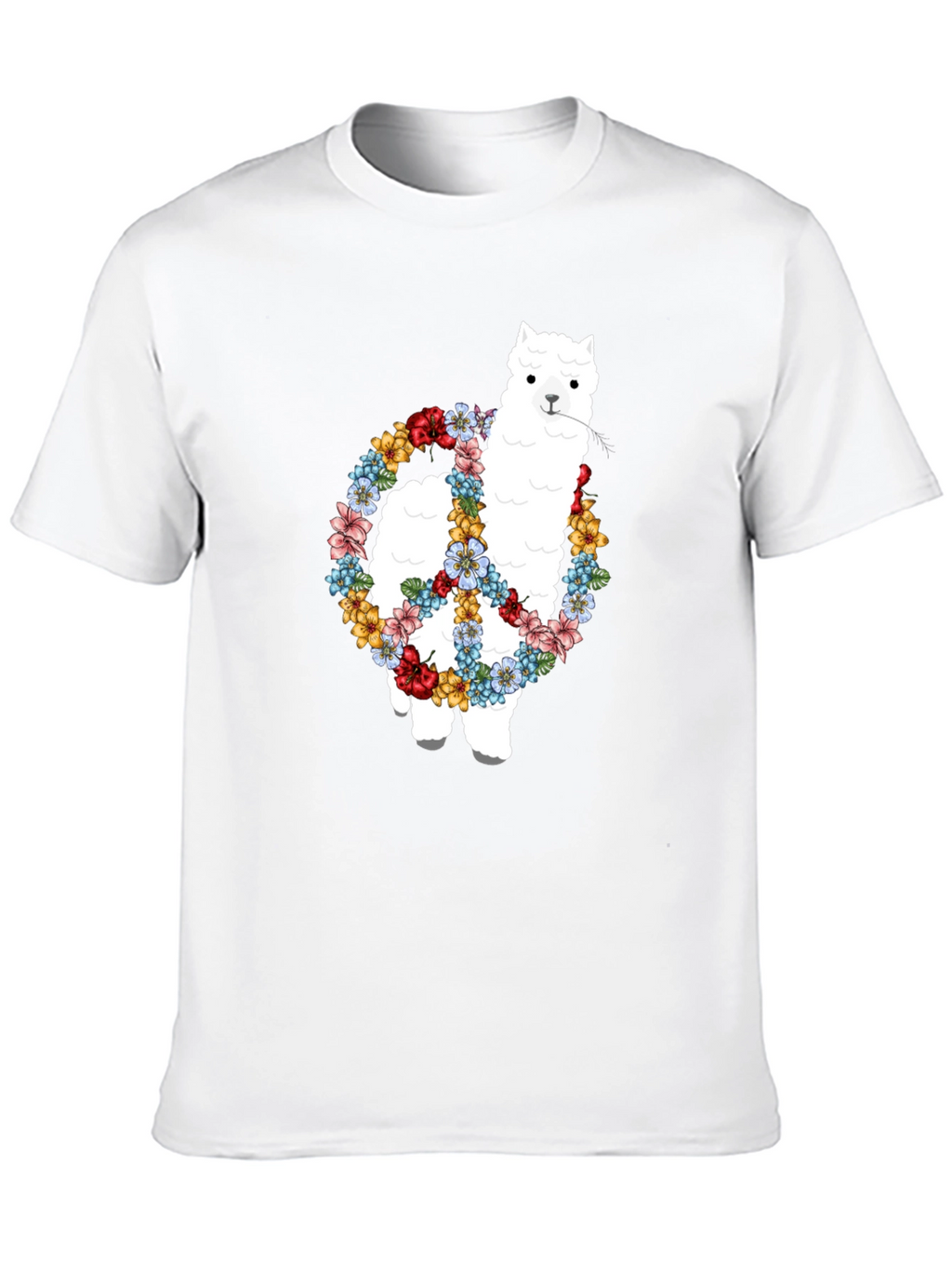 Alpaca Peace Sign Graphic Tee
