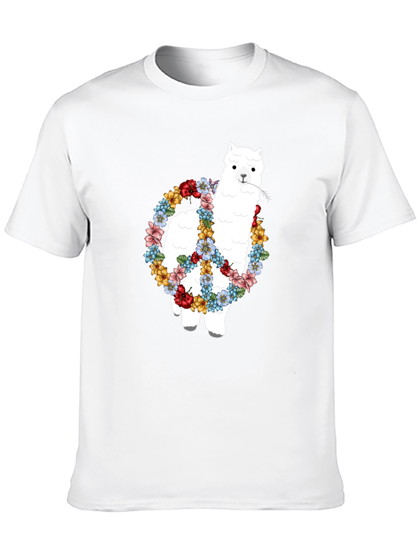 Alpaca Peace Sign Graphic Tee