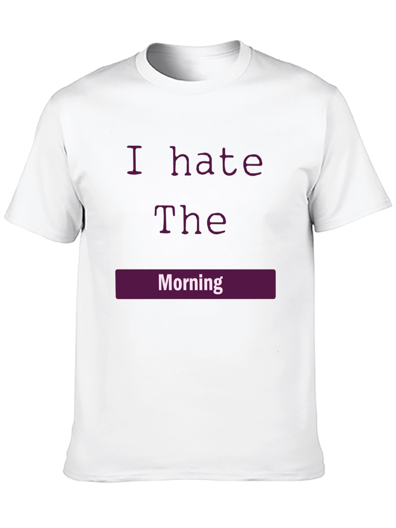 I Hate The Morning Graphic Tee - Black Cotton