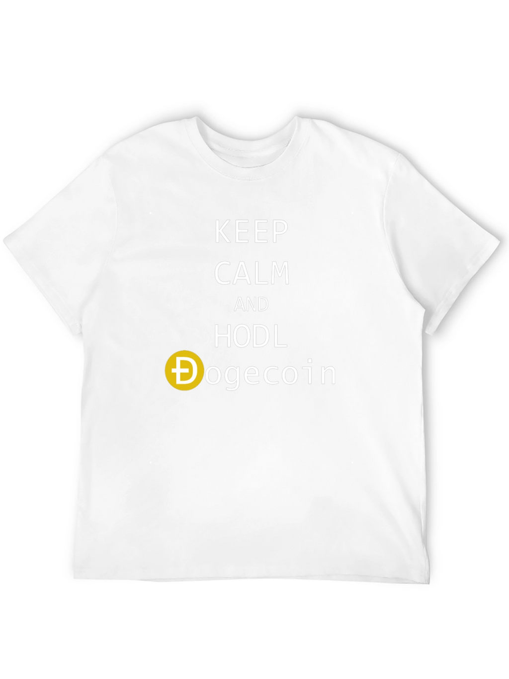 Keep Calm and HODL Dogecoin Black T-Shirt