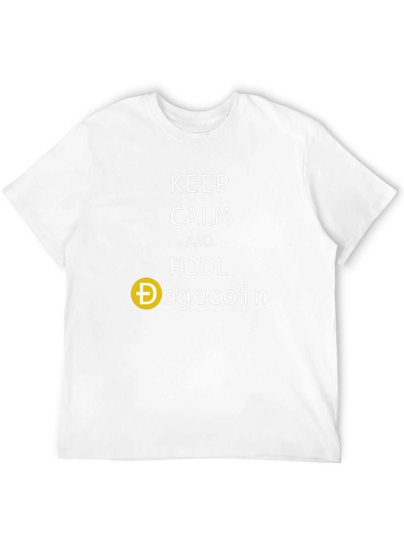 Keep Calm and HODL Dogecoin Black T-Shirt