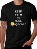 Keep Calm and HODL Dogecoin Black T-Shirt