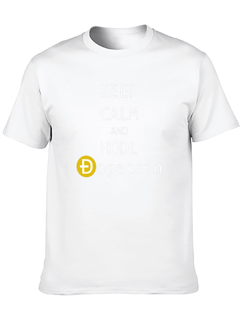 Keep Calm and HODL Dogecoin Black T-Shirt
