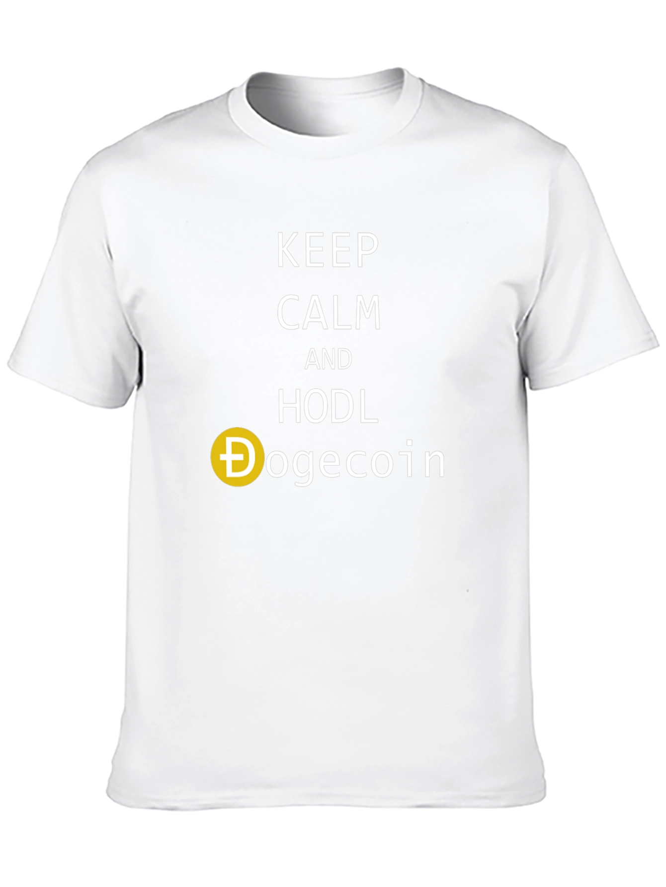 Keep Calm and HODL Dogecoin Black T-Shirt