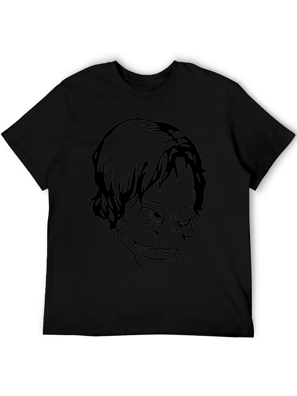 Mens Black T-Shirt with Graphic Print