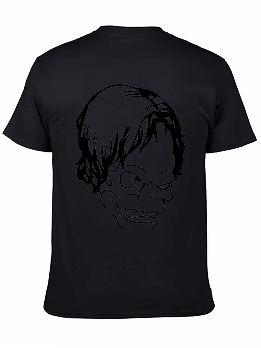 Mens Black T-Shirt with Graphic Print
