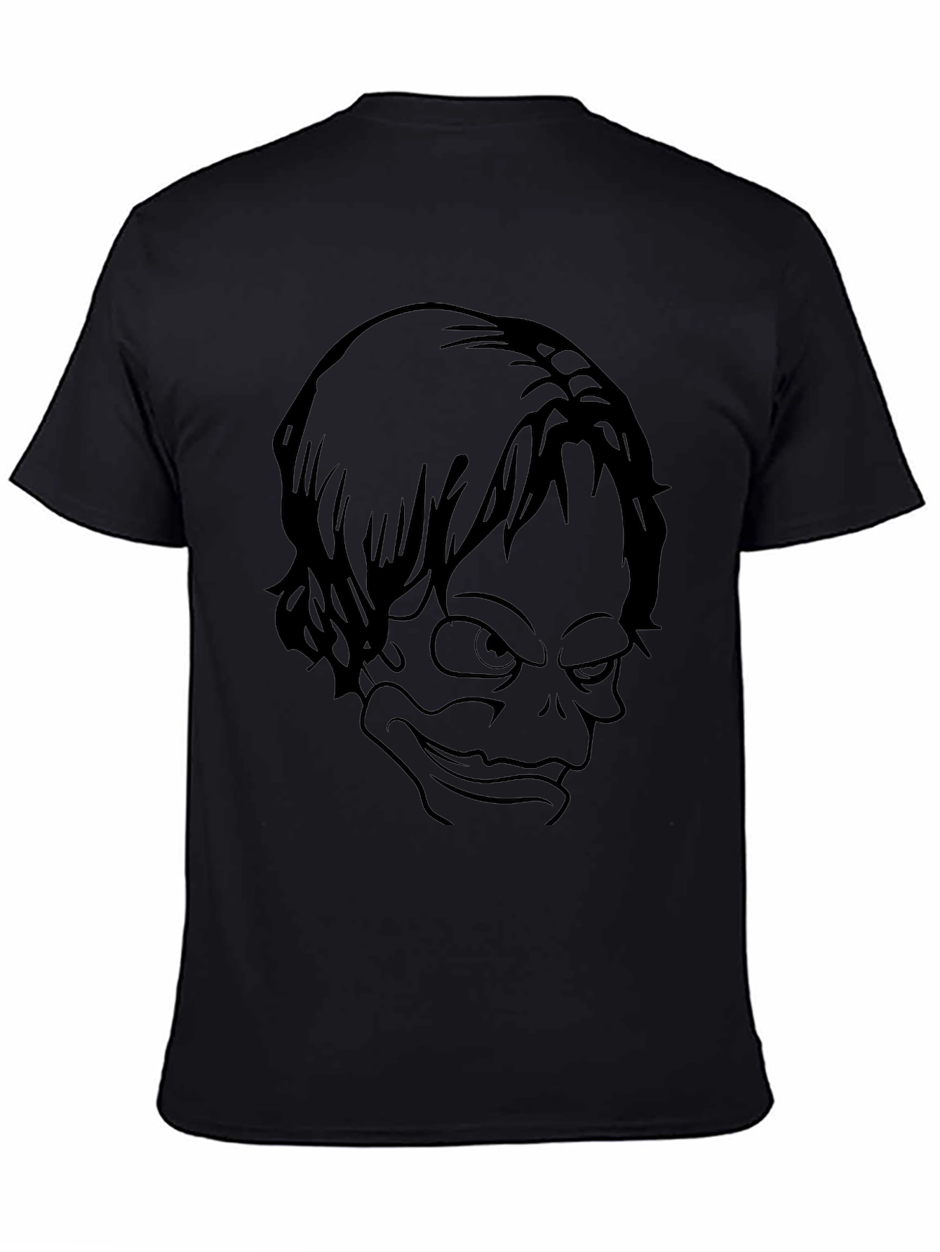 Mens Black T-Shirt with Graphic Print