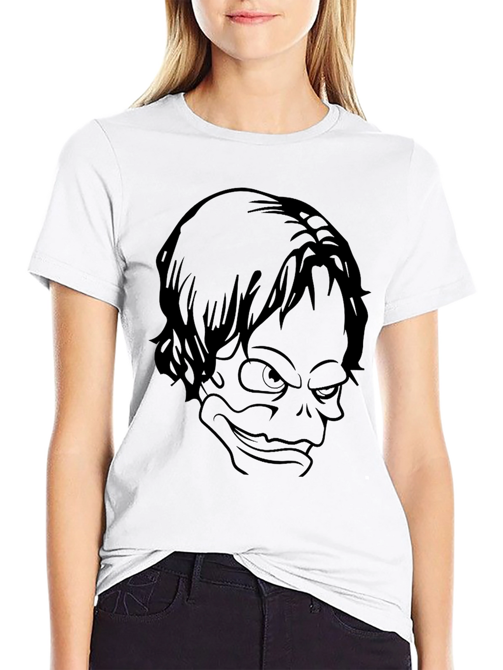 Mens Black T-Shirt with Graphic Print