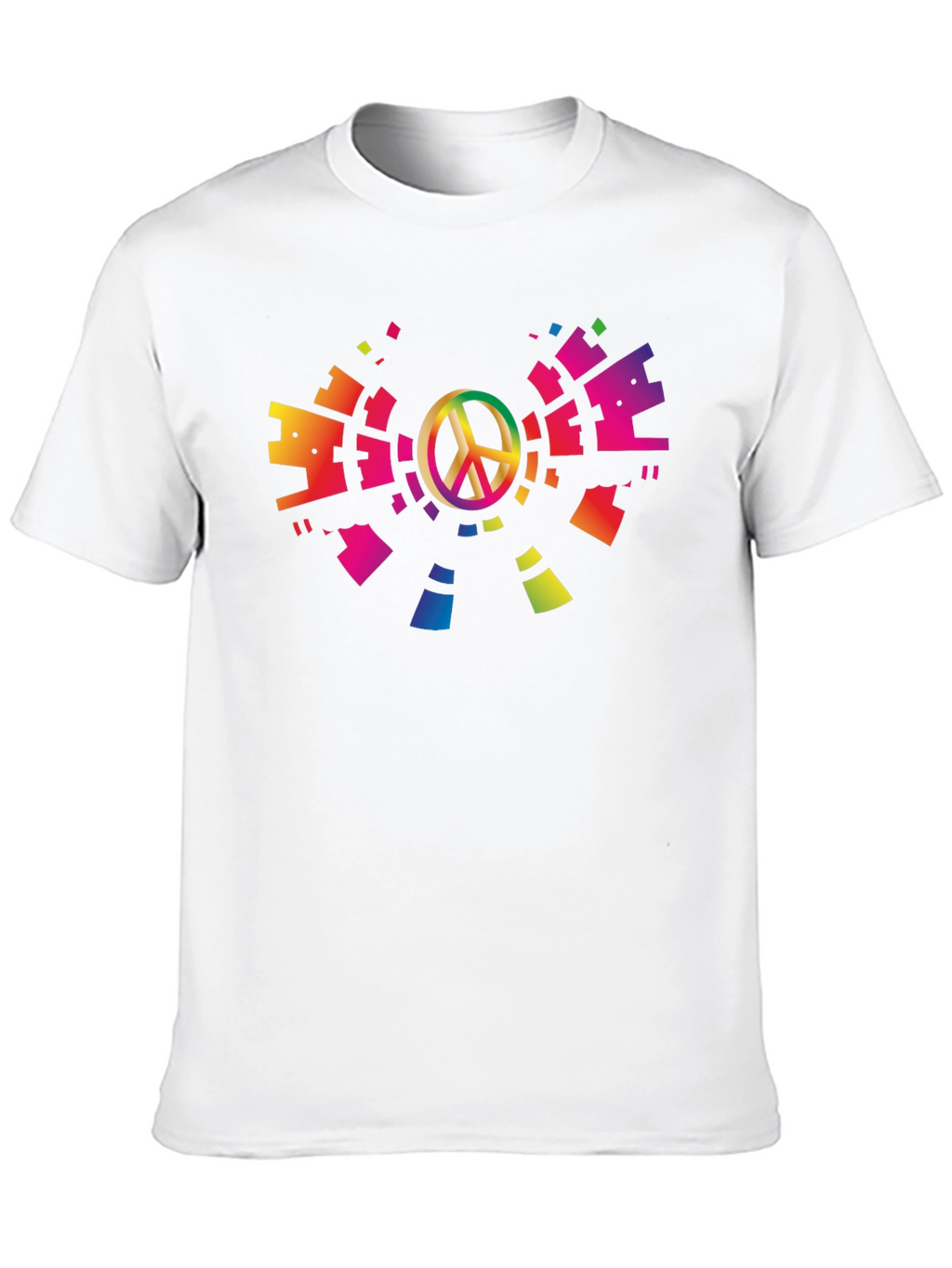 Peace Sign Rainbow Graphic T-Shirt