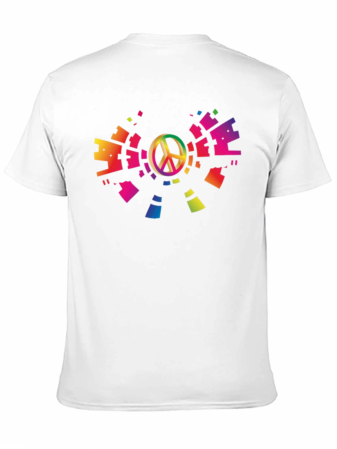Peace Sign Rainbow Graphic T-Shirt