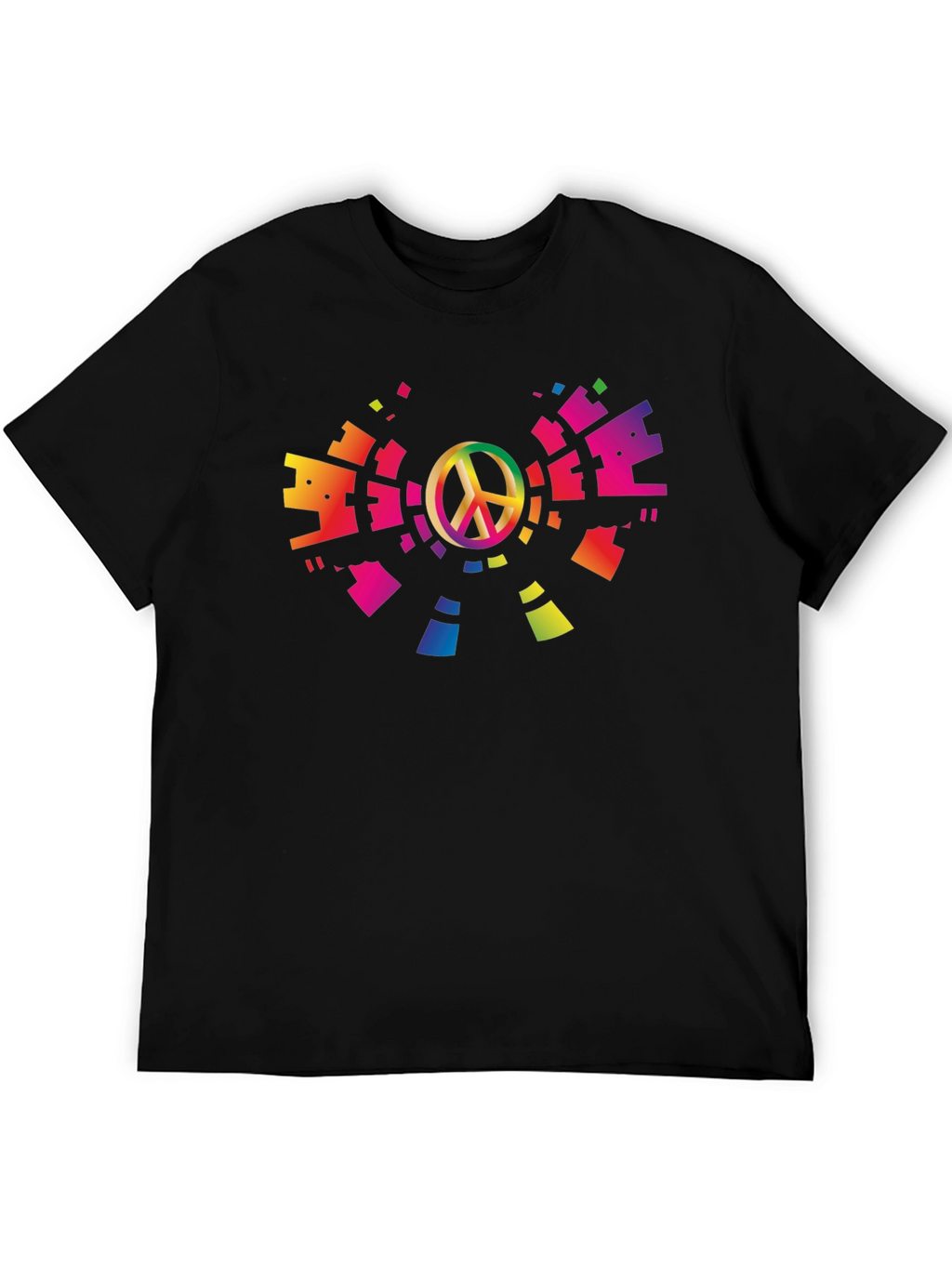 Peace Sign Rainbow Graphic T-Shirt