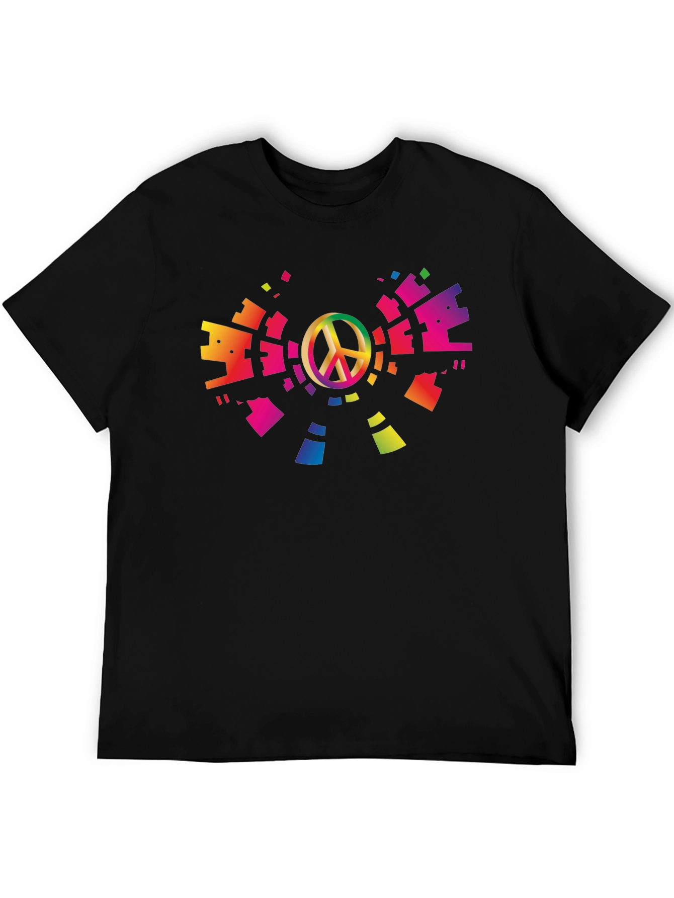 Peace Sign Rainbow Graphic T-Shirt