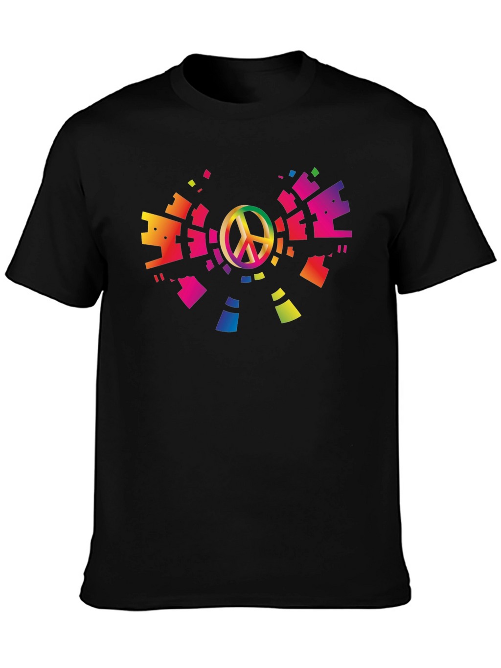 Peace Sign Rainbow Graphic T-Shirt