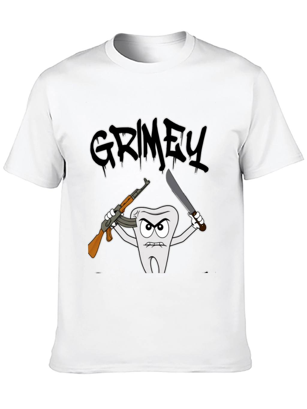 Grimey Tooth Graphic T-Shirt - Black Cotton Tee