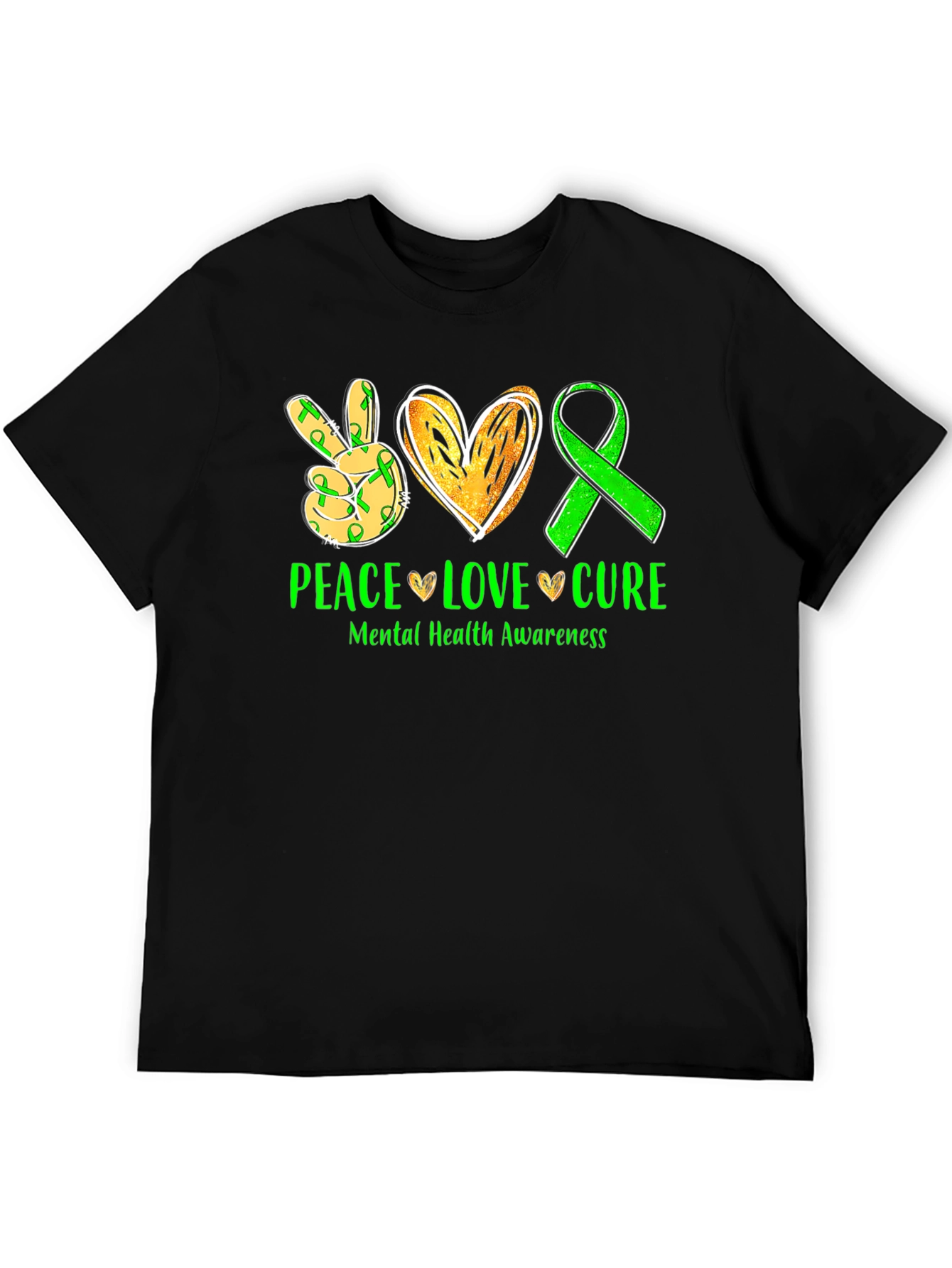 Mental Health Awareness T-Shirt - Peace Love Cure
