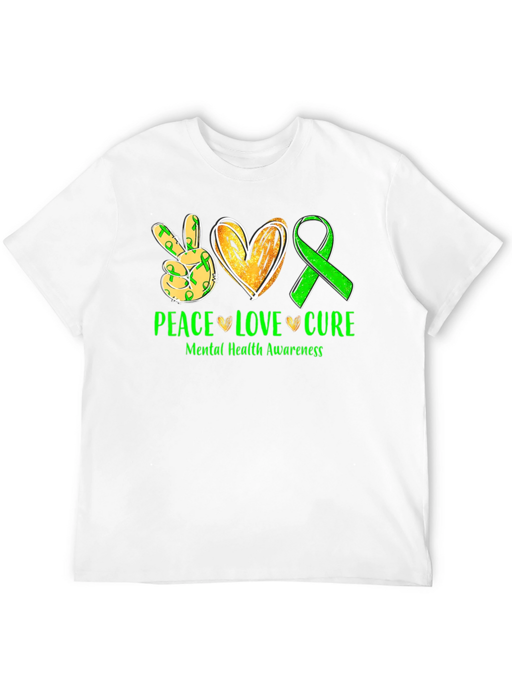 Mental Health Awareness T-Shirt - Peace Love Cure
