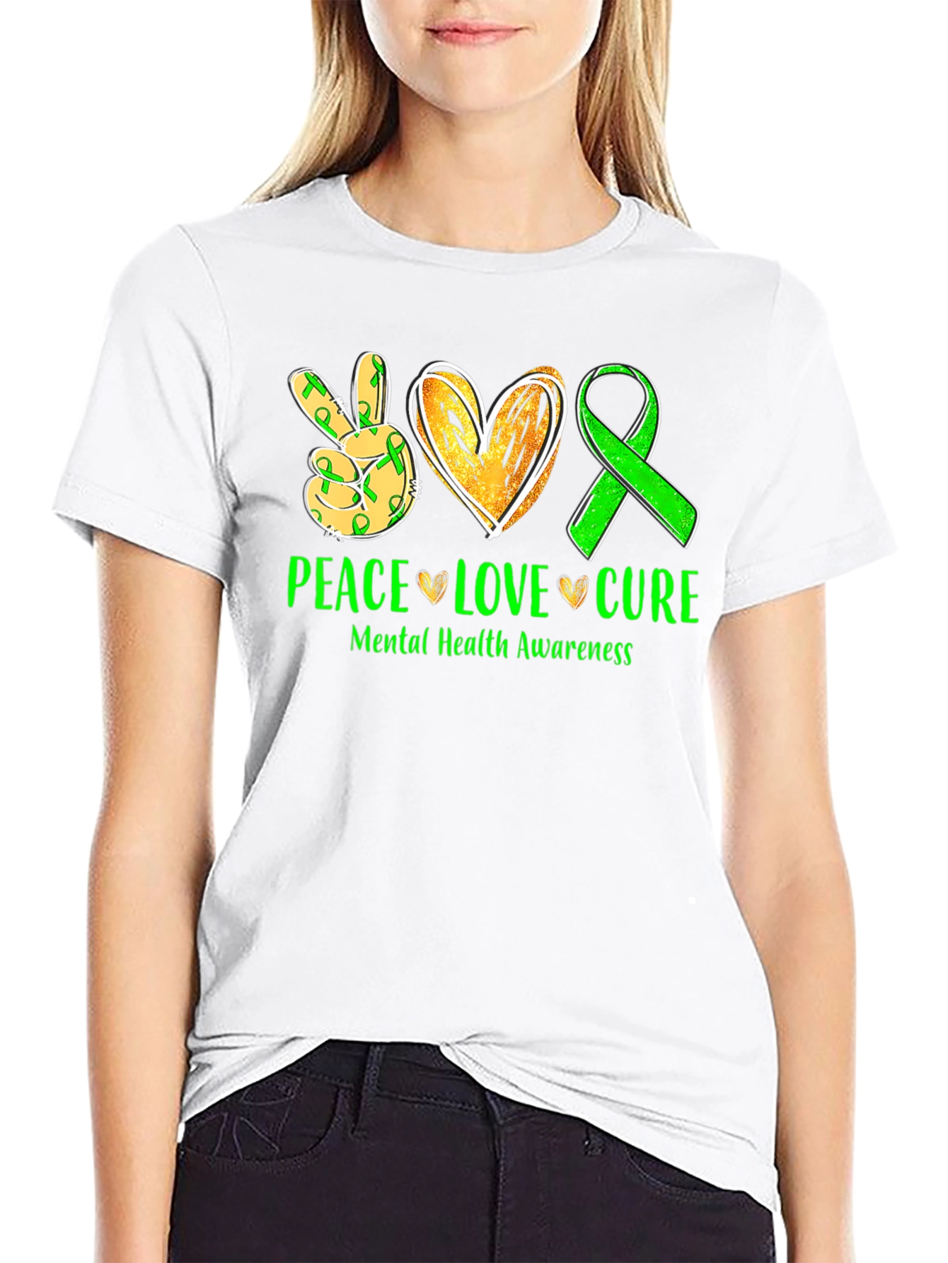 Mental Health Awareness T-Shirt - Peace Love Cure