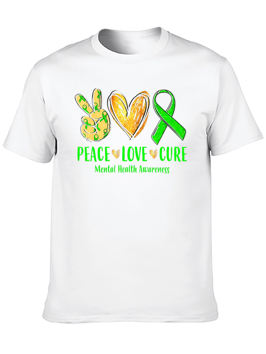 Mental Health Awareness T-Shirt - Peace Love Cure