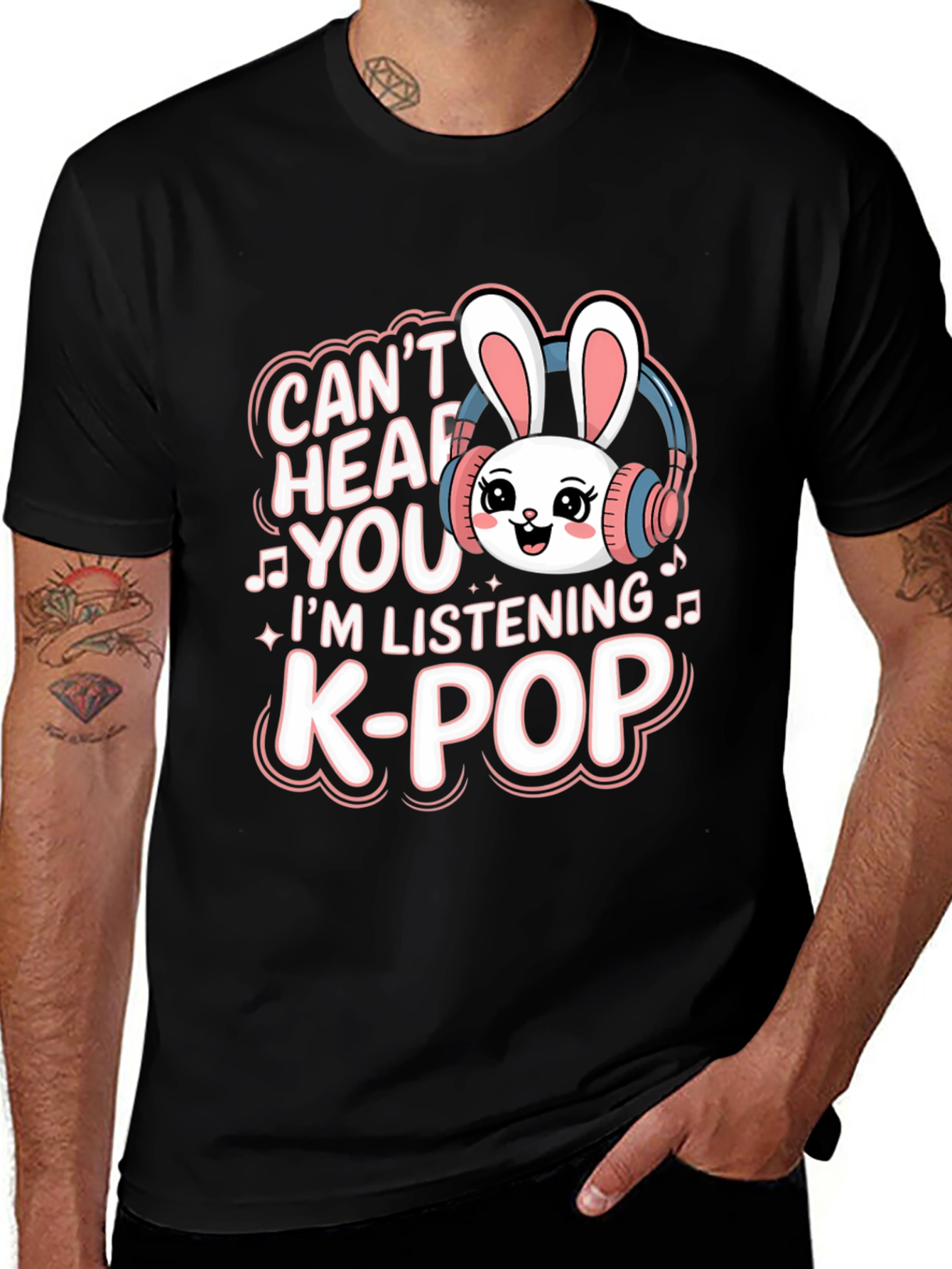Cant Hear You K-Pop Bunny T-Shirt