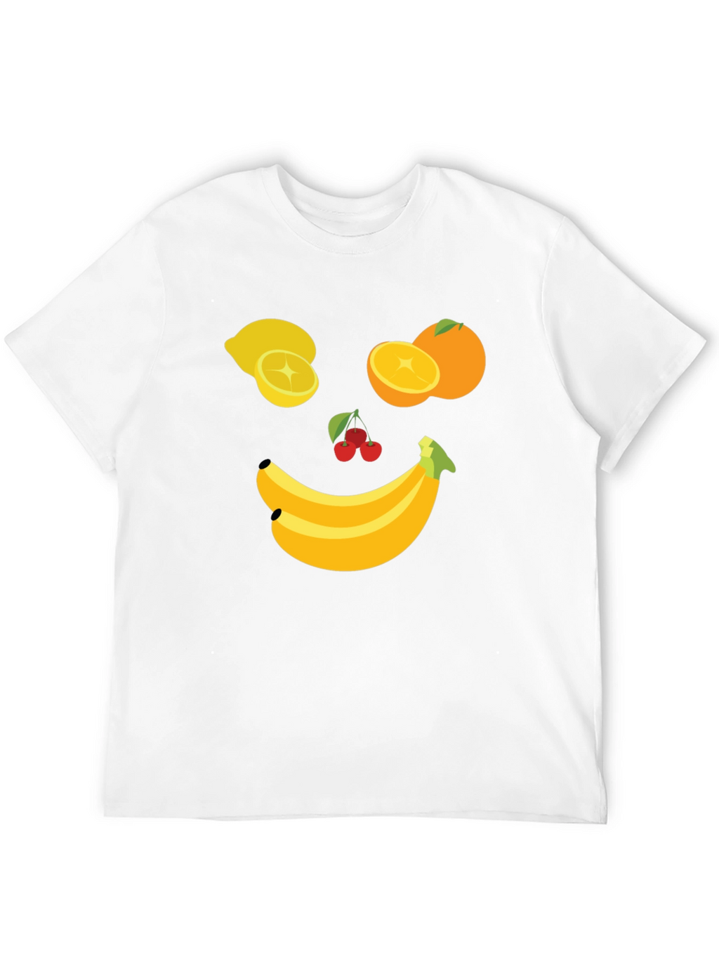Fruit Face Graphic Tee - Black Cotton T-Shirt