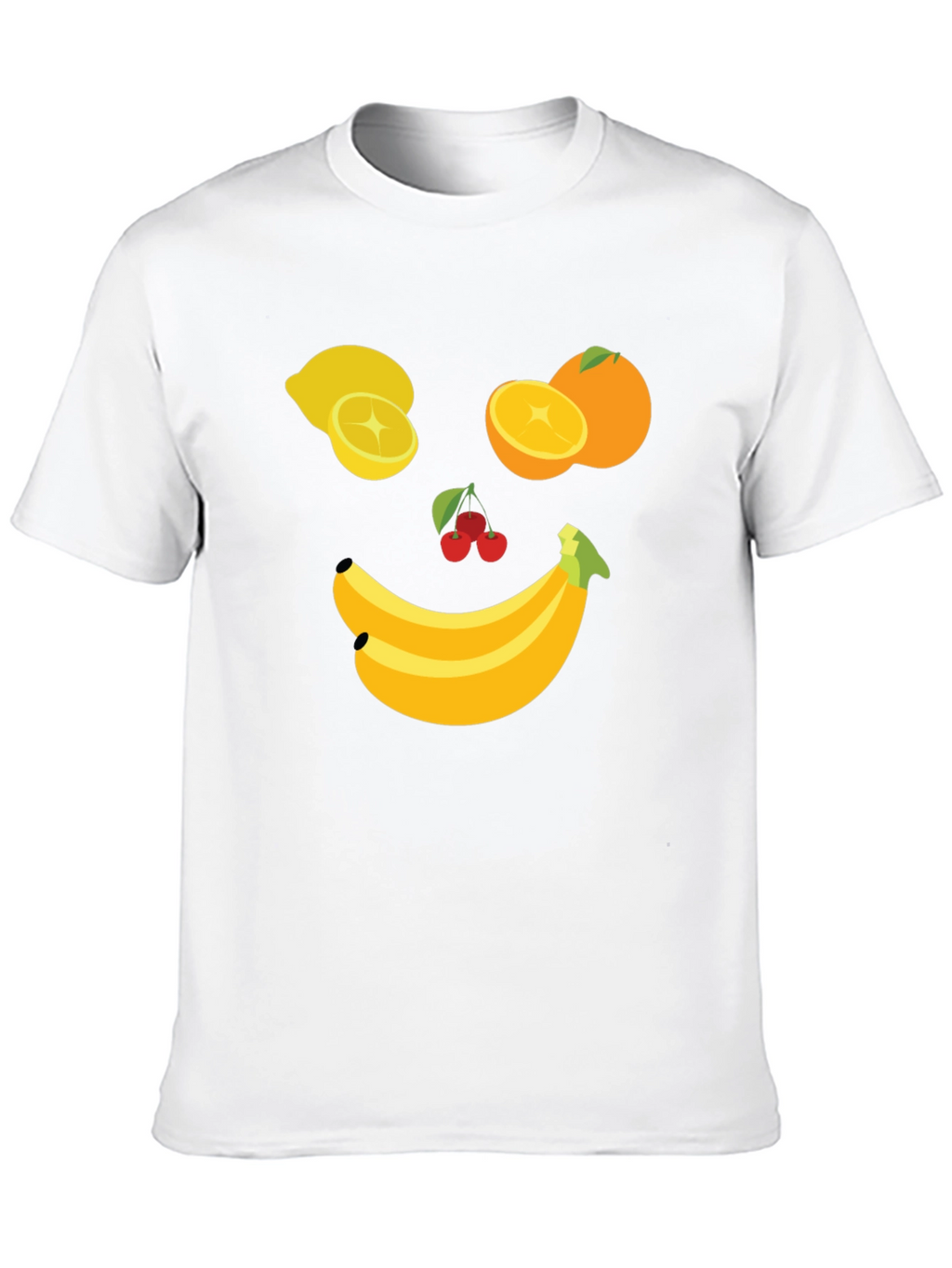 Fruit Face Graphic Tee - Black Cotton T-Shirt