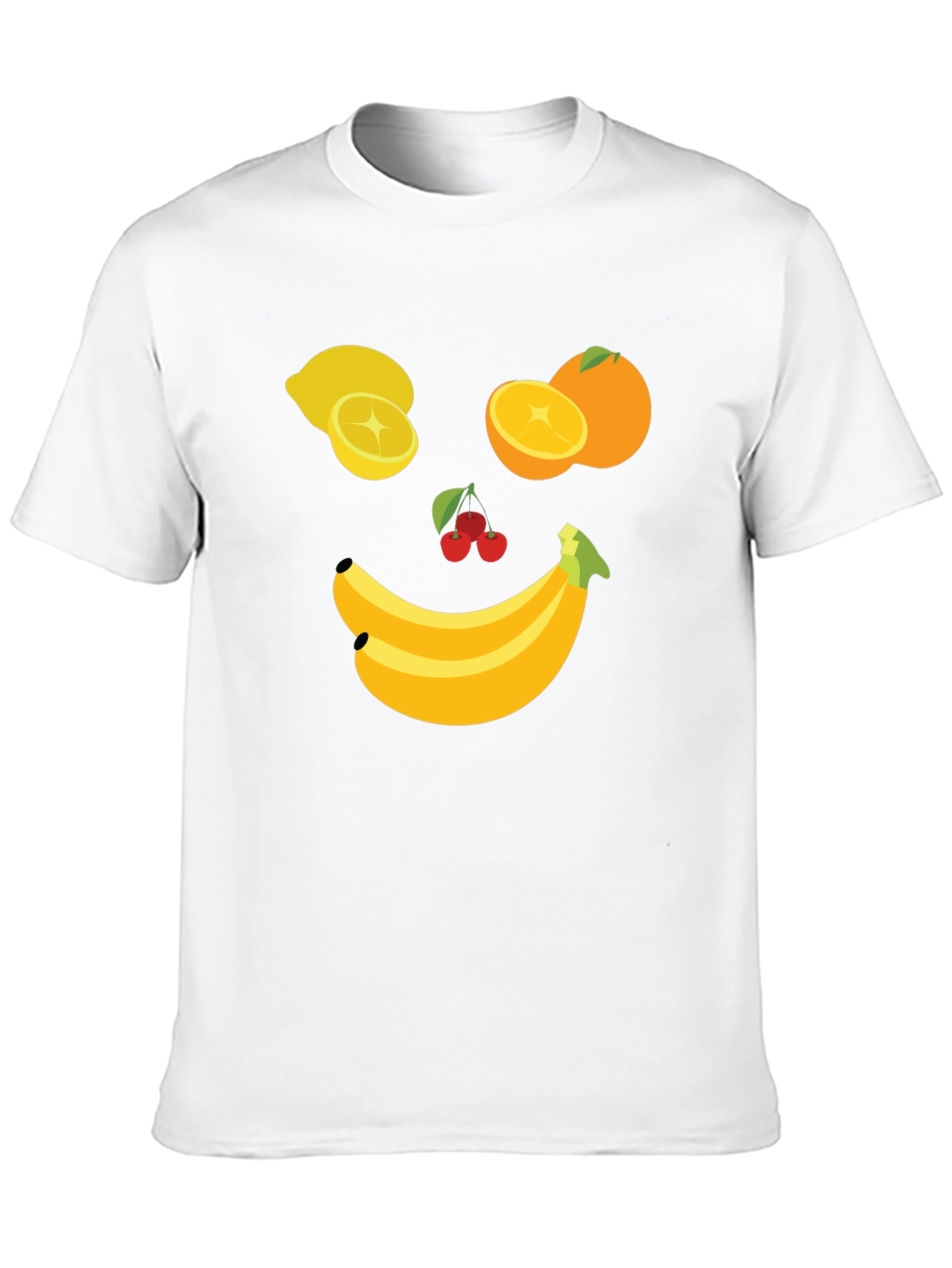 Fruit Face Graphic Tee - Black Cotton T-Shirt