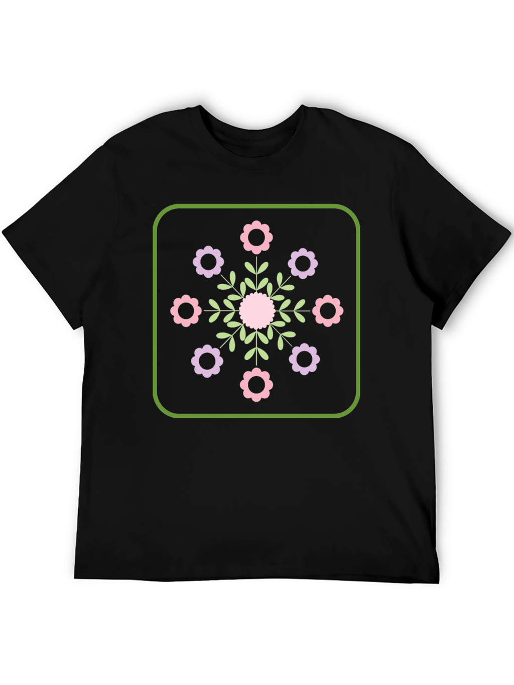 Floral Graphic T-Shirt - Stylish Round Neck Tee