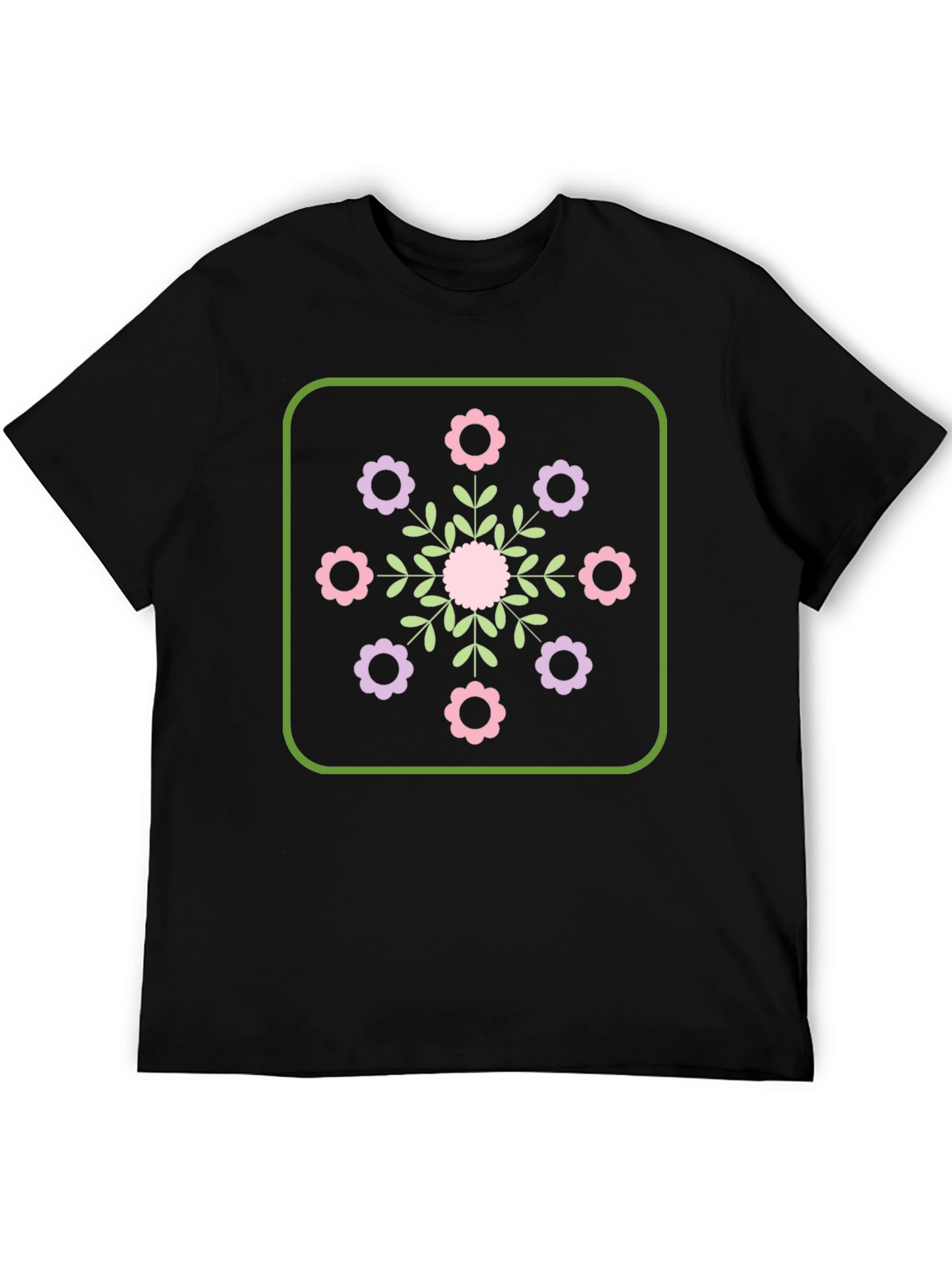 Floral Graphic T-Shirt - Stylish Round Neck Tee